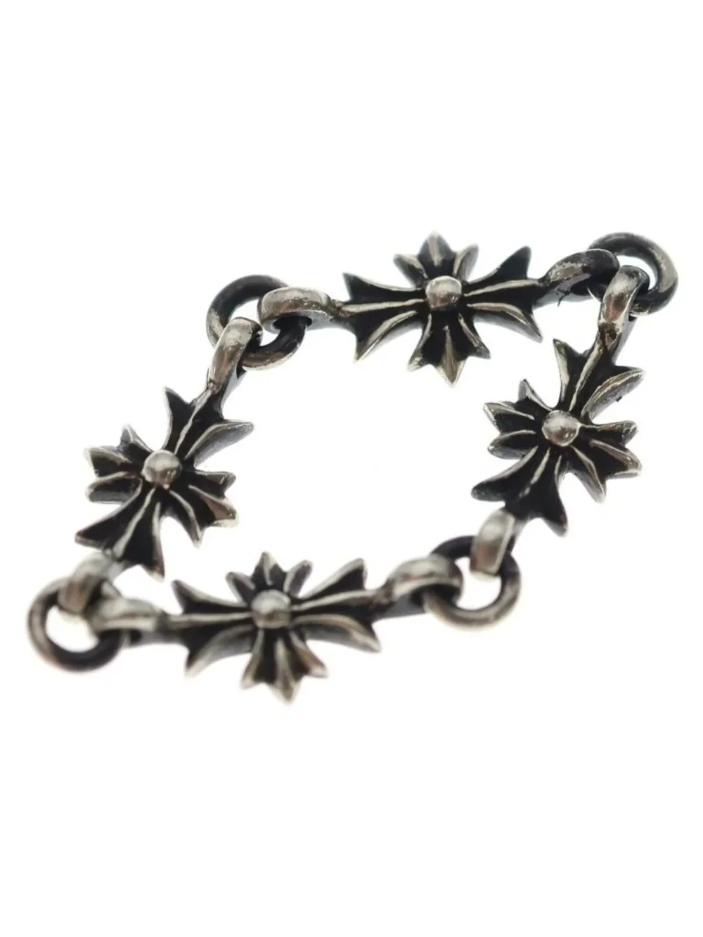 Chrome Hearts Tny CH Pls Dia Tiny CH Plus Diamond Ring Silver